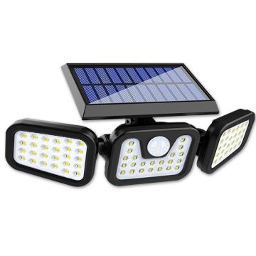 Proiector LED solar cu senzor LED/15W/3,7V IP54 4500K