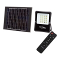 Proiector LED solar de exterior LED/12W/3,2V 4000K IP65 + telecomandă