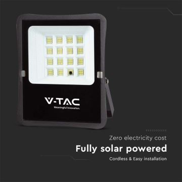 Proiector LED solar de exterior LED/16W/3,2V 4000K IP65 + telecomandă