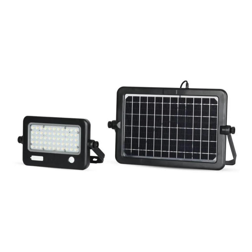 Proiector LED solar dimabil cu senzor LED/10W/3,7V 4000K IP65 + port USB