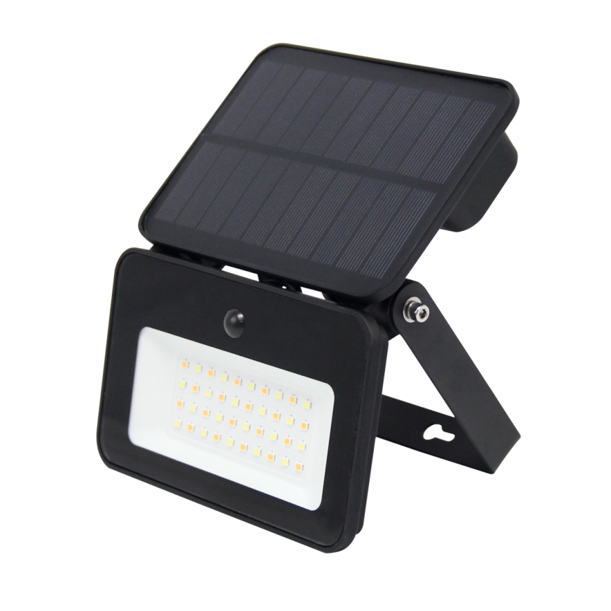 Proiector LED solar dimabil cu senzor de mișcare și crepuscular LED/6W/2200 mAh 3000/4000/6500K IP65