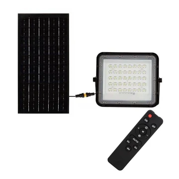 Proiector LED solar dimabil de exterior LED/10W/3,2V IP65 4000K negru + telecomandă