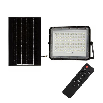 Proiector LED solar dimabil de exterior LED/15W/3,2V IP65 4000K negru + telecomandă