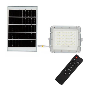 Proiector LED solar dimabil de exterior LED/6W/3,2V IP65 6400K alb + telecomandă