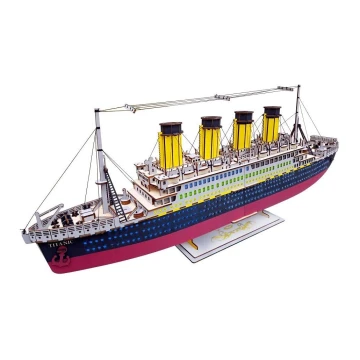 Puzzle 3D din lemn Titanic Woodcraft