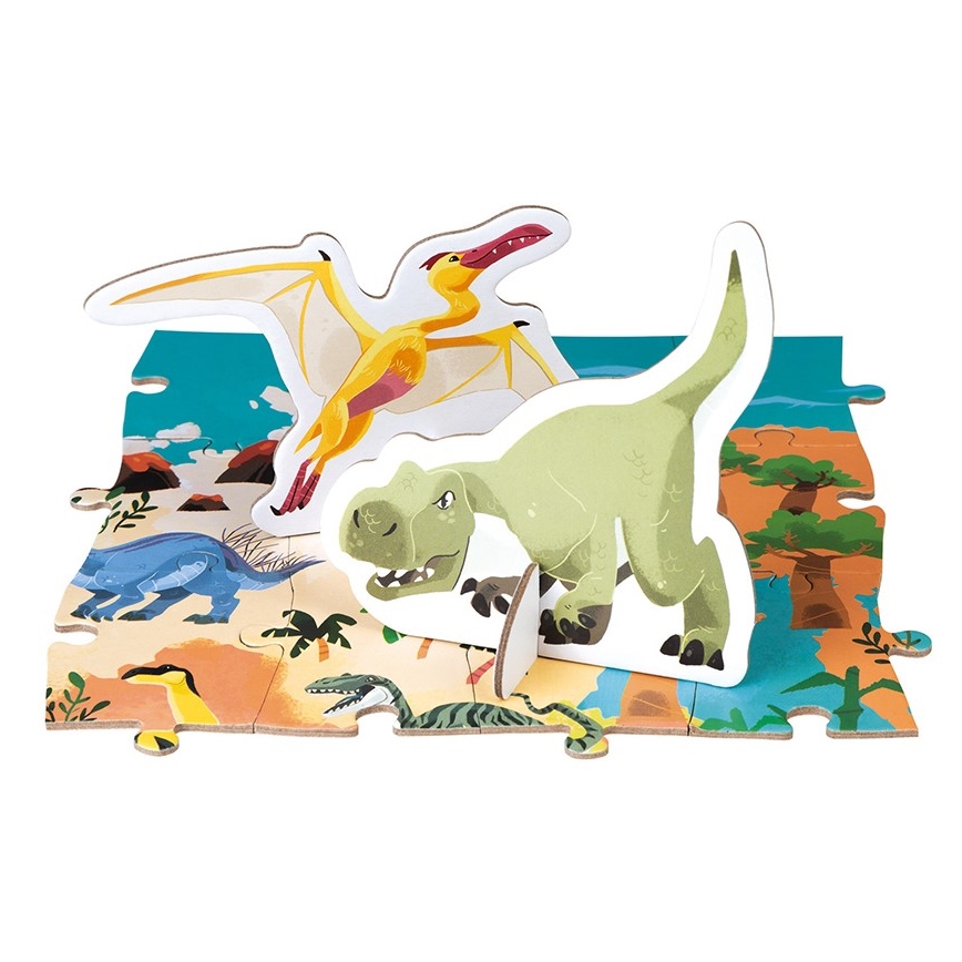 Puzzle educativ pentru copii 200 buc. dinozauri Janod