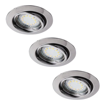 Rabalux 1050 - SET 3xLED Lampă încastrată LITE 3xGU10-LED/3W/230V