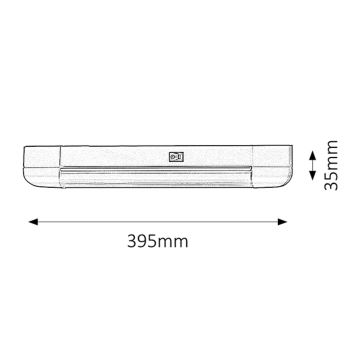 Rabalux 2306 - Lampă design minimalist BAND LIGHT 1xG13/10W/230V argintiu