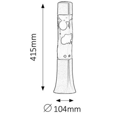 Rabalux - Lampa cu lava 1xE14/25W/230V