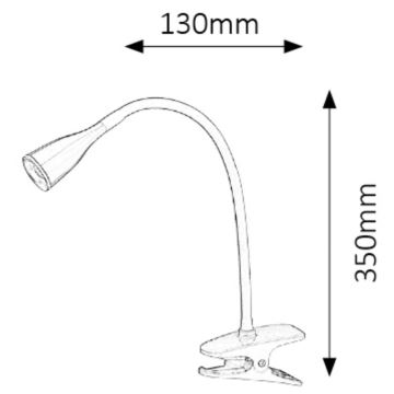 Rabalux - LED Lampă de masă cu clips 1xLED/4,5W/230V