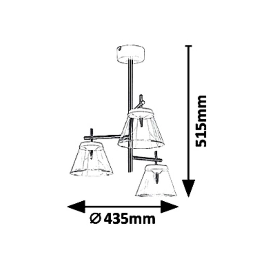 Rabalux 5031 - Lustră pe tijă LED AVIANA 3xLED/6W/230V