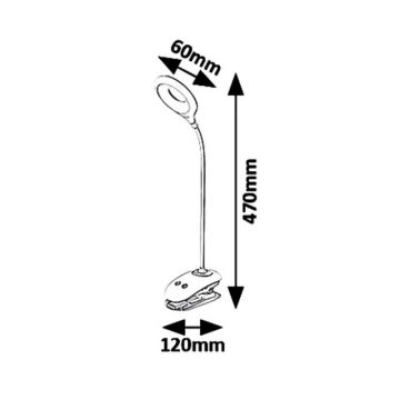 Rabalux 6448 - LED Lampă de masă cu clips HARRIS LED/4W