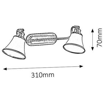 Rabalux - Lampa spot 2xE14/40W/230V