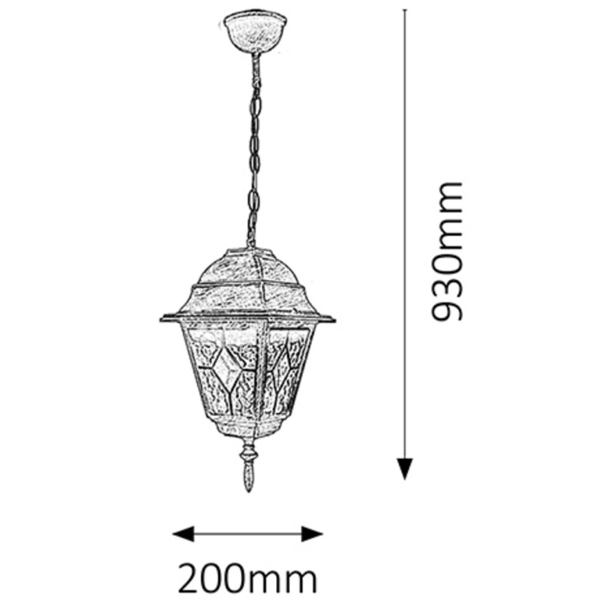 Rabalux - Exterior Lustra 1xE27/60W/230V