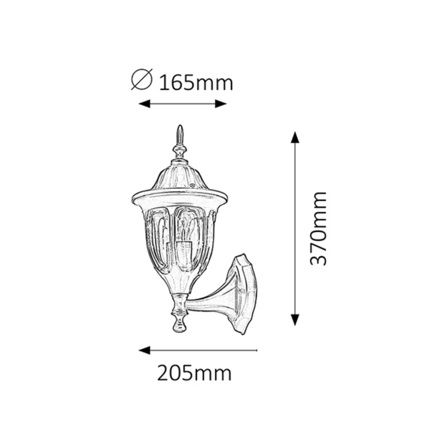 Rabalux - Corp de iluminat perete exterior 1xE27/60W/230V