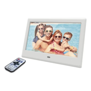 Ramă foto digitală cu difuzor 230V albă Sencor + telecomandă