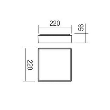 Redo 90157 - Plafonieră LED exterior MARINA 1xLED/12W/230V IP65