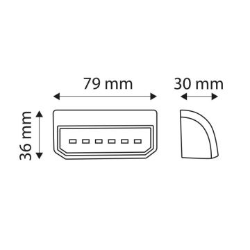 Reflector LED de lumină SPZ LICE LED/0,2W/12-24V IP67