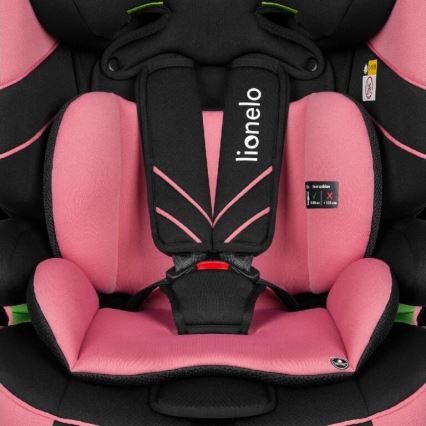 Scaun auto Lionelo LEVI ONE i-Size 76-150 cm negru/roz