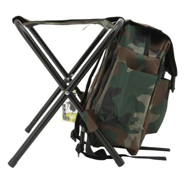 Scaun pliabil de tabără cu rucsac camuflaj