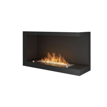 Șemineu BIO de colț 84x54 cm 3kW negru InFire