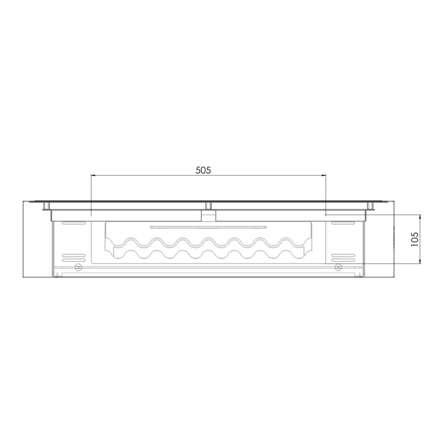 Șemineu BIO de perete InFire 100x56 cm 3kW alb