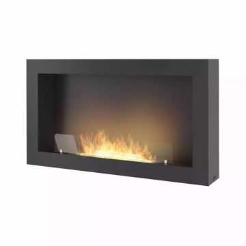 Șemineu BIO de perete InFire 100x56 cm 3kW negru