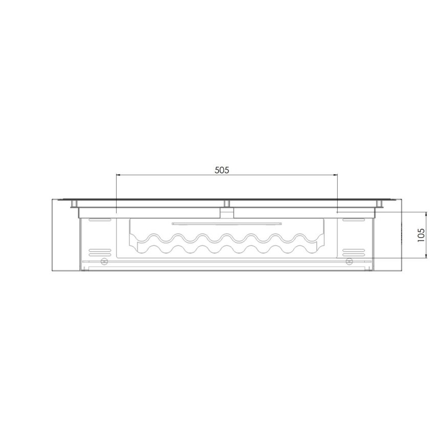 Șemineu BIO de perete InFire 100x56 cm 3kW negru