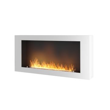 Șemineu BIO de perete InFire 120x56 cm 3kW alb