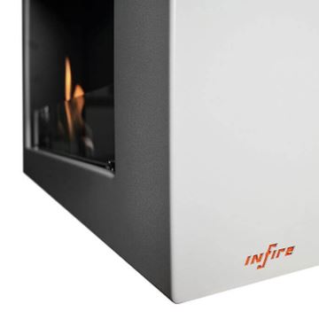 Șemineu BIO de perete InFire 120x56 cm 3kW alb