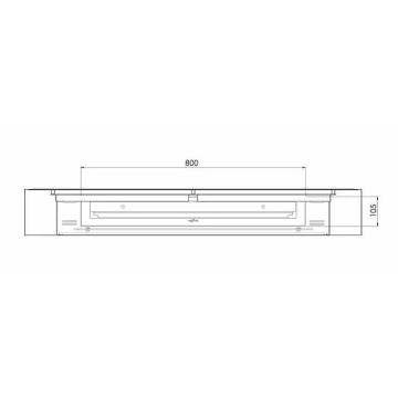 Șemineu BIO de perete InFire 120x56 cm 3kW alb