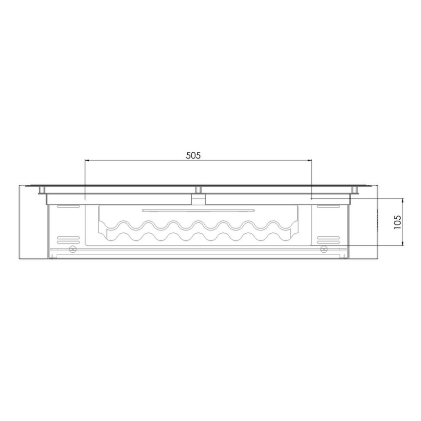 Șemineu BIO de perete InFire 80x56 cm 3kW negru