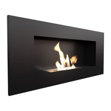 Șemineu BIO încorporat 40x90 cm 2kW negru Kratki