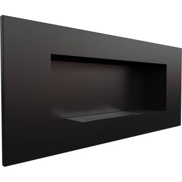 Șemineu BIO încorporat 40x90 cm 2kW negru Kratki