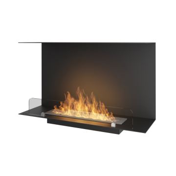 Șemineu BIO încorporat 80x45 cm 3kW negru InFire