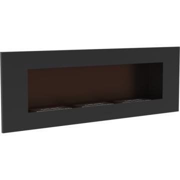 Șemineu BIO încorporat 40x120 cm 3x1,1kW negru Kratki