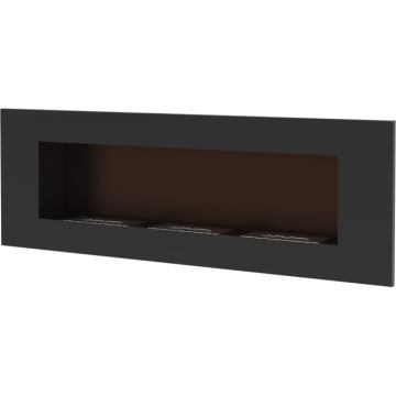 Șemineu BIO încorporat 40x120 cm 3x1,1kW negru Kratki