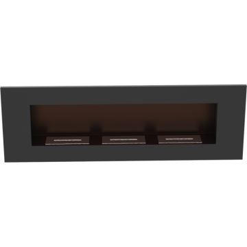 Șemineu BIO încorporat 40x120 cm 3x1,1kW negru Kratki