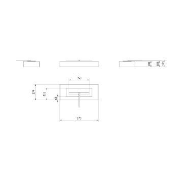 Șemineu BIO 10x67 cm 3kW negru Kratki