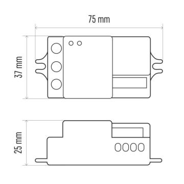 Senzor de mișcare cu microunde MW B 360° 1200W/230V alb