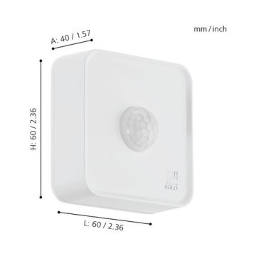 Senzor de mișcare de exterior CONNECT SENSOR 12 m alb IP44 Eglo 33236