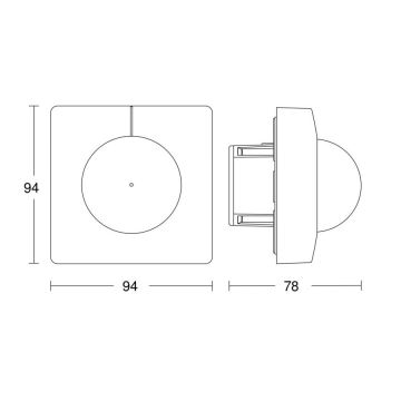 Senzor de mișcare IS 345 V3 KNX alb pătrat