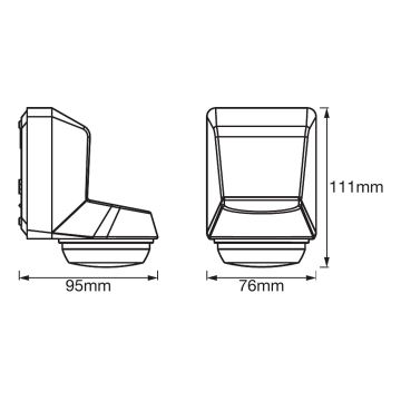 Senzor infraroșu de mișcare de exterior Ledvance 230V IP55 antracit