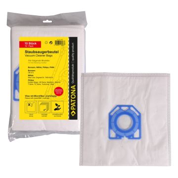 SET 10x sac filtrant PATONA PH84 pentru Philips, Nilfisk, Menalux