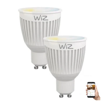 SET 2x bec LED dimabil GU10/6,5W/230V 2700-6500K Wi-Fi WiZ