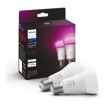 SET 2x bec LED dimabil Philips Hue White And Color Ambiance A60 E27/9W/230V 2000-6500K