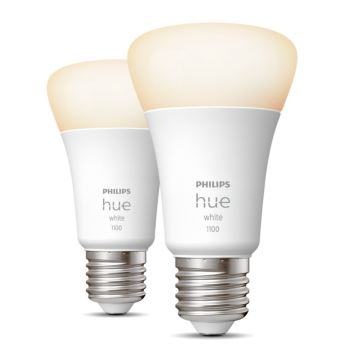 SET 2x bec LED dimabil Philips Hue WHITE E27/9,5W/230V 2700K