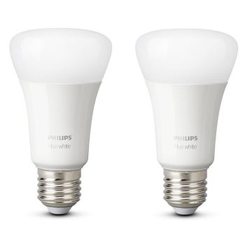 SET 2x bec LED dimabil Philips Hue WHITE E27/9W/230V 2700K