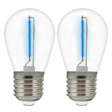 SET 2x bec LED PARTY E27/0,3W/36V albastru