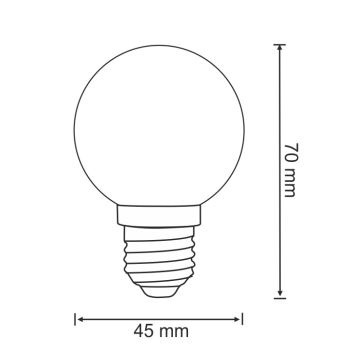 SET 2x bec LED PARTY E27/0,5W/36V albastru